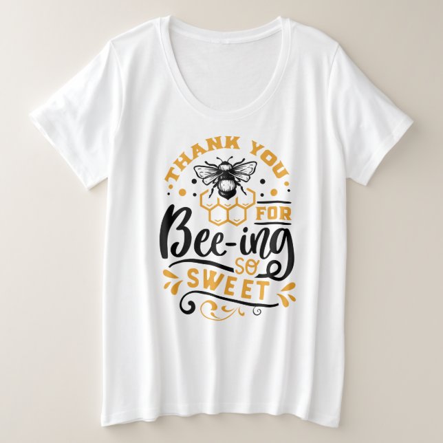 T-Shirt Básico de Tamanho Mais (Frente do Design)