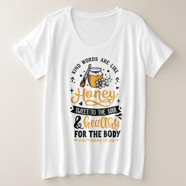 T-Shirt Básico de Tamanho Mais (Frente do Design)