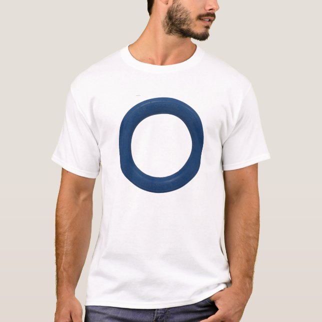 T-shirt básico do anel de Ringette (Frente)