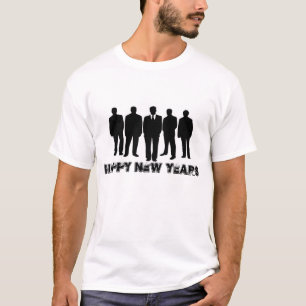 T-shirt básico do ano novo dos homens