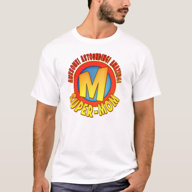 T-shirt básico do dia das mães super da mamã (Frente)