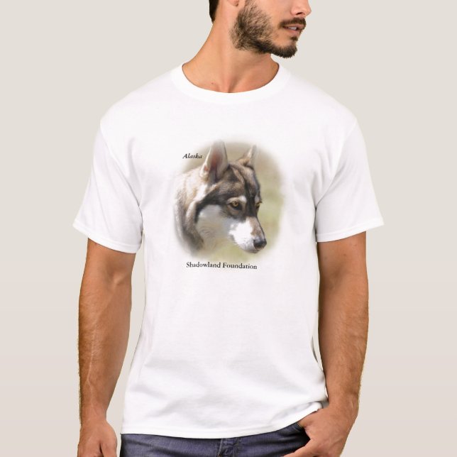 T-shirt básico do lobo (Frente)