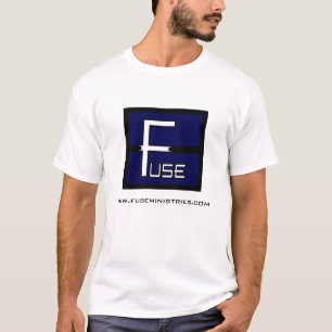 T-shirt básico do logotipo do quadrado do fusíve