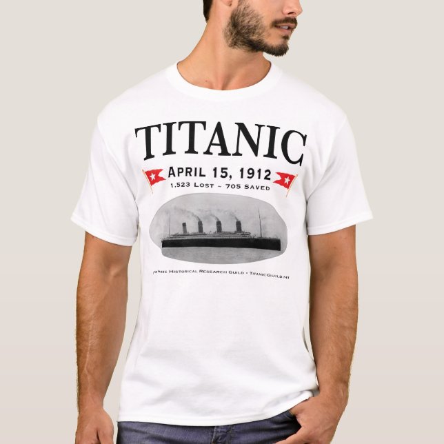 T-shirt básico do navio titânico do fantasma (Frente)