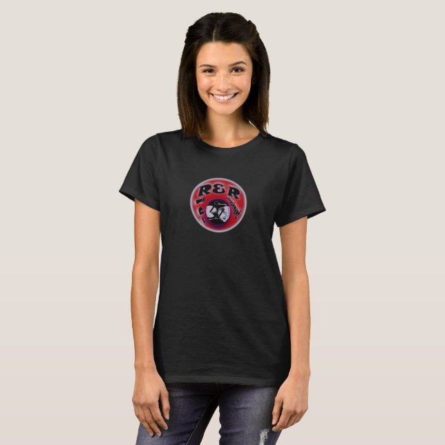 T-shirt básico do R&R das mulheres (Frente Completa)