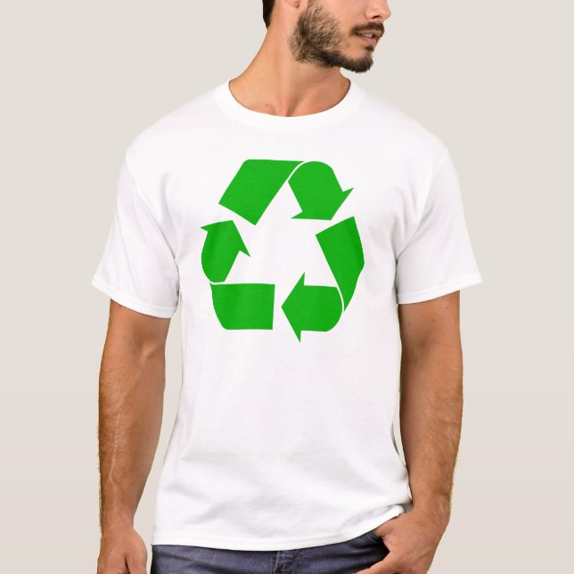 T-shirt básico do reciclar (Frente)