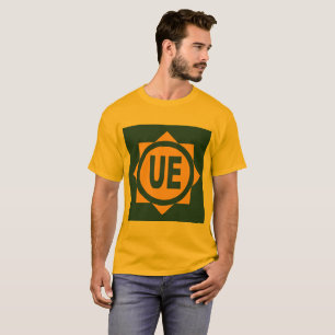 T-shirt básico dourado homens Desenho UE