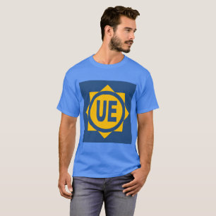 T-shirt básico escuro azul homens Desenho UE