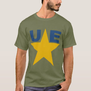 T-shirt básico escuro verde kaki Desenho UE