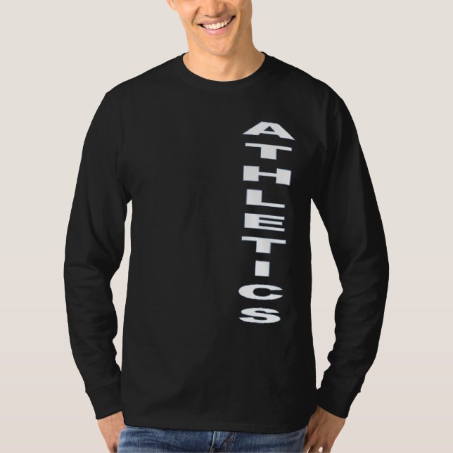 T-shirt básico preto ATHLETICS (Frente)