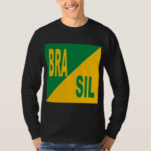 T-shirt básico preto Desenho BRASIL