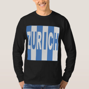 T-shirt básico preto Desenho ZURIQUE