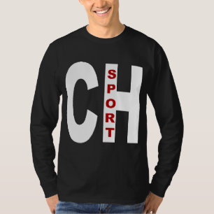 T-shirt básico preto DESPORTO SUÍÇA
