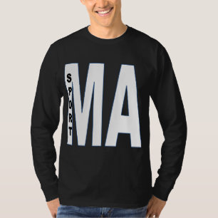 T-shirt básico preto MASSACHUSETTS DESPORTO