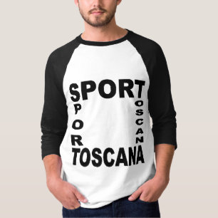 T-shirt básico raglan branco/preto DESPORTO