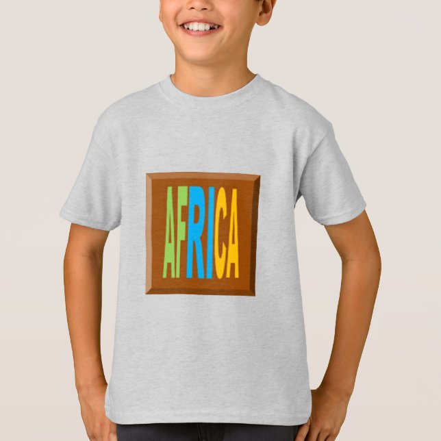 T-shirt basique cendre pour enfant CHOCOLAT AFRICA (Frente)