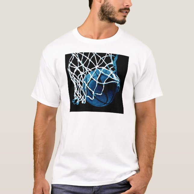 T-shirt Basquete Azul (Frente)