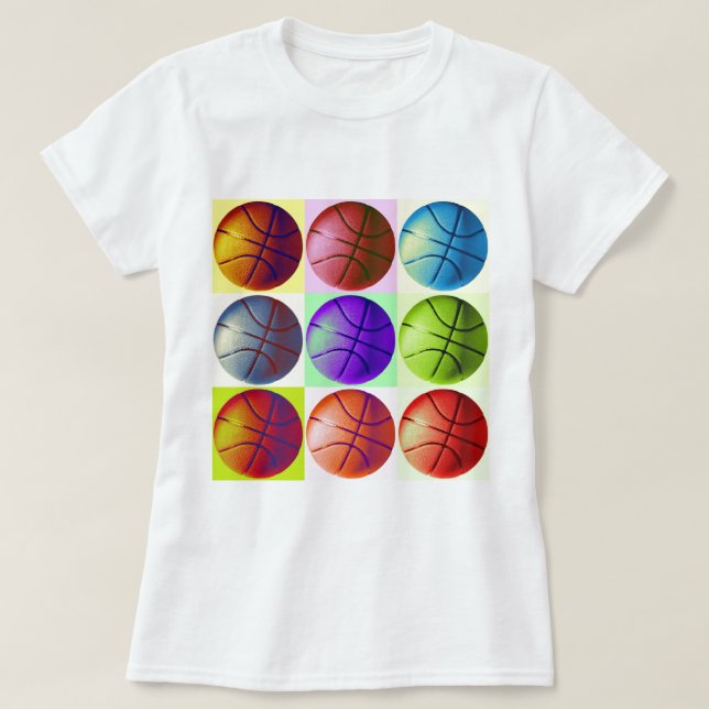 T-shirt Basquete de pop (Frente do Design)