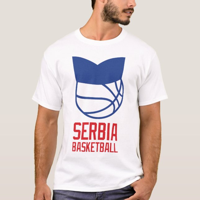 T-shirt Basquetebol de Serbia (Frente)