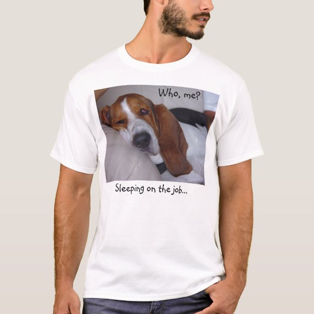 T-shirt Basset Hound sonolento (Frente)