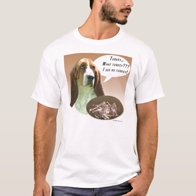 T-shirt Basset Hound Turquia (Frente)