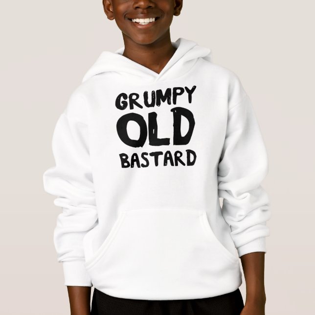 T-shirt Bastardo velho mal-humorado (Frente)