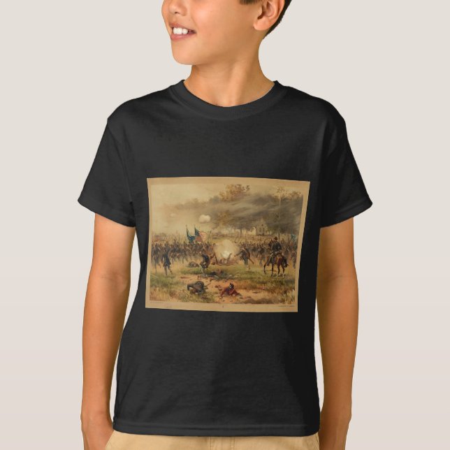 T-shirt Batalha americana da guerra civil de Antietam (Frente)