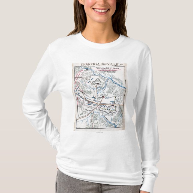 T-shirt Batalha de Chancellorsville 3 (Frente)