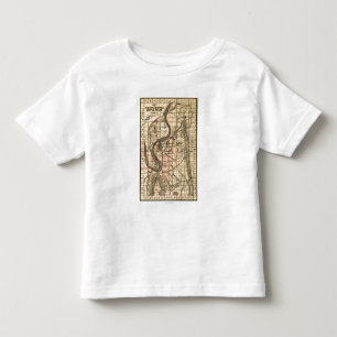 T-shirt Batalha de Chickamauga - mapa panorâmico 3 da