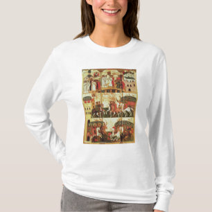 T-shirt Batalha entre o Novgorodians e o Suzdalians