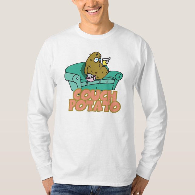 T-shirt Batata de Sofá Engraçada (Frente)