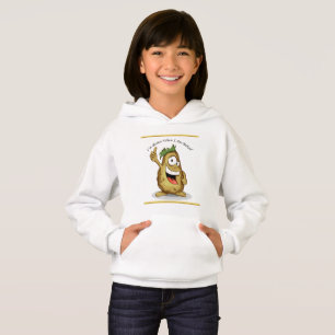 T-shirt Batata personagem de desenho animado com cabelo ve
