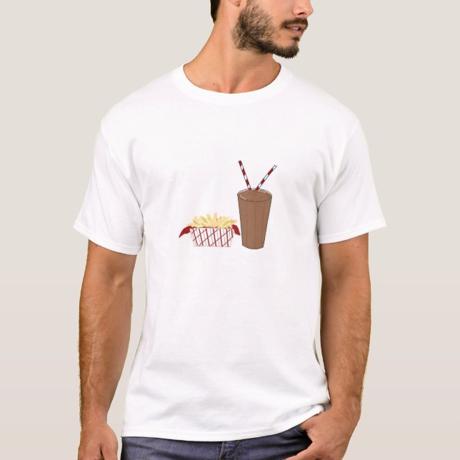 T-shirt Batatas Fritas e um Milkshake (Frente)