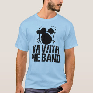 T-shirt Baterista engraçado eu sou com a banda