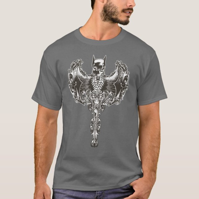 T-shirt Batman Cowl and Skull Crest (Frente)