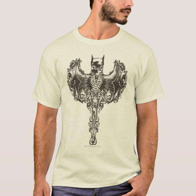 T-shirt Batman Cowl and Skull Crest (Frente)