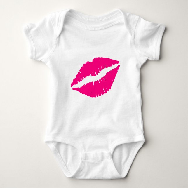 T-shirt Batom rosa arte pop (Frente)