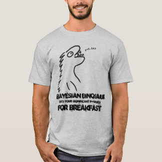 T-shirt Bayesian do dinossauro para estatísticos