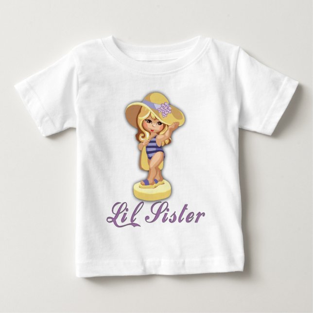 T-shirt Beach Little Sister (Frente)