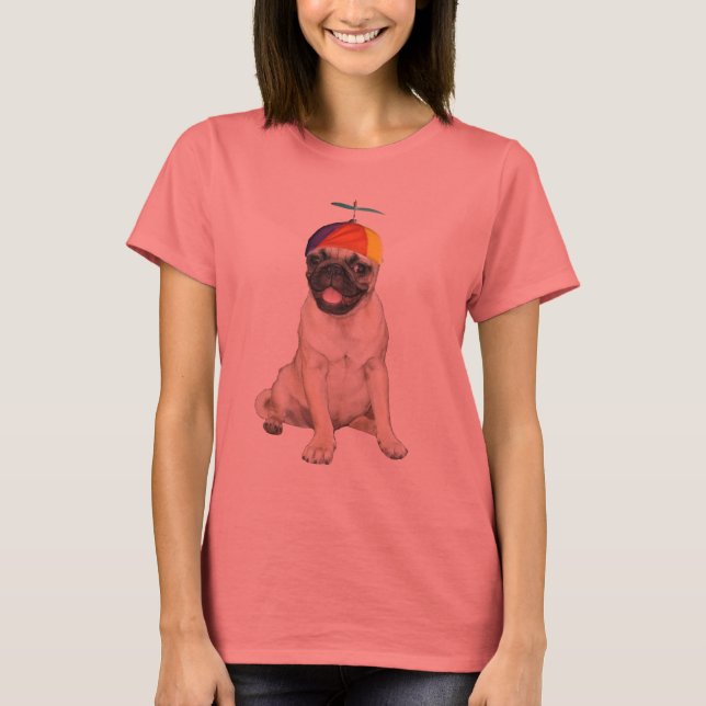 T-shirt Beanie Pug (Frente)