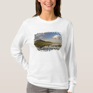 T-shirt Bear Butte se reflete no lago Bear Butte perto