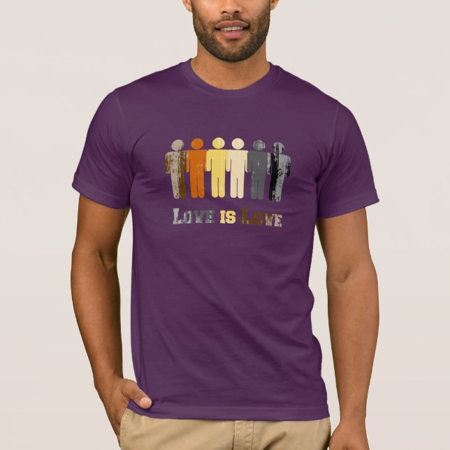T-shirt Bear Love é Love angustiado (Frente)