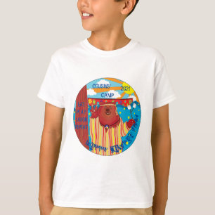 T-Shirt Bear Personalize do Camp Groovy da Criança