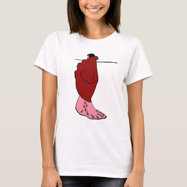 T-shirt Beardsley - mulher no toalete (Frente)