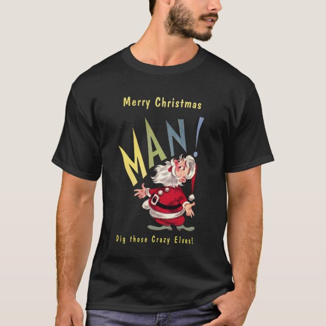 T-shirt Beatnik Papai Noel (Frente)