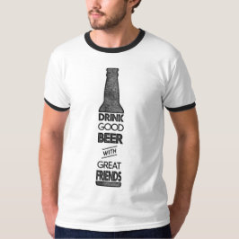 T-shirt Beba uma cerveja boa com o Excelente Amigos