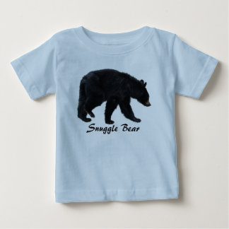 T-shirt Bebê Amante de os animais do Urso Negro Andando