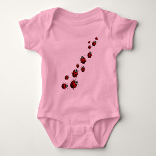 T-shirt Bebê bonito do joaninha do Bodysuit do joaninha d