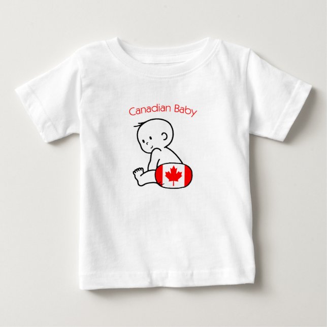 T-shirt Bebê canadense (Frente)