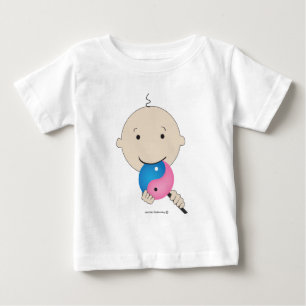 T-shirt - bebê com o pirulito de yang do yin